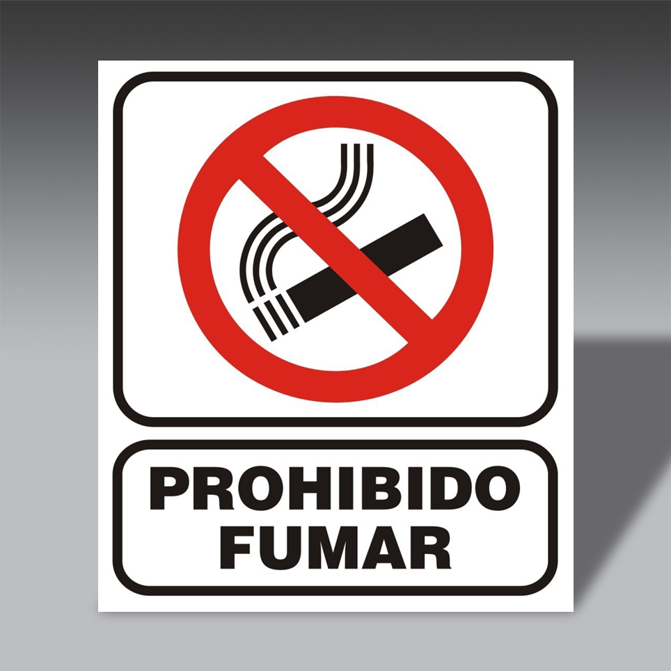 Cartel Prohibido fumar Señalamiento de seguridad – Safety Depot Mx