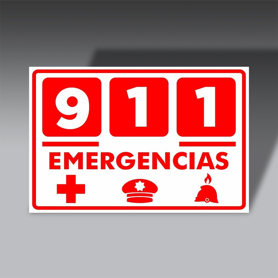 letreros proteccion para la seguridad industrial PC 911 letreros proteccion de seguridad industrial modelo PC 911